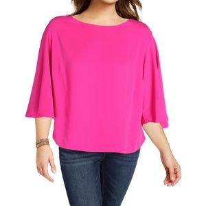 Lauren Ralph Lauren Bell Sleeve Scoop Neck Top NWT